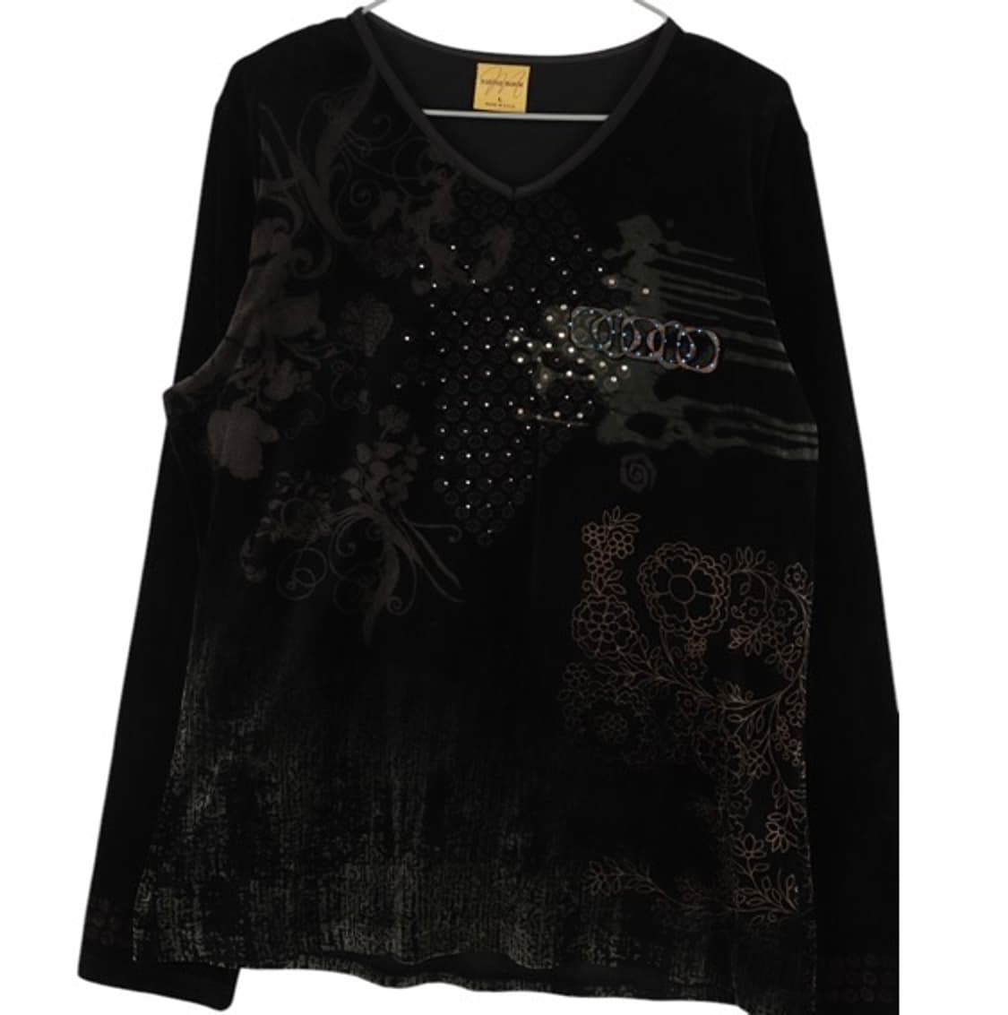 katina marie MADE IN USA 큐빅 비즈 롱 슬리브 상품이미지1