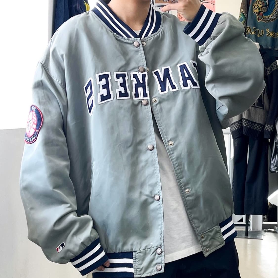 WWS 90s 뉴욕양키즈 아치로고 바시타자켓 상품이미지2