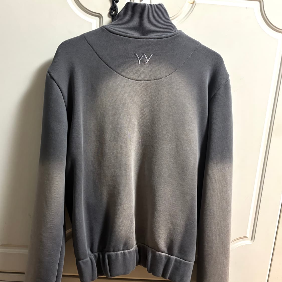 Open yy WASHED BABY ZIPPED JACKET-GRAY 상품이미지4