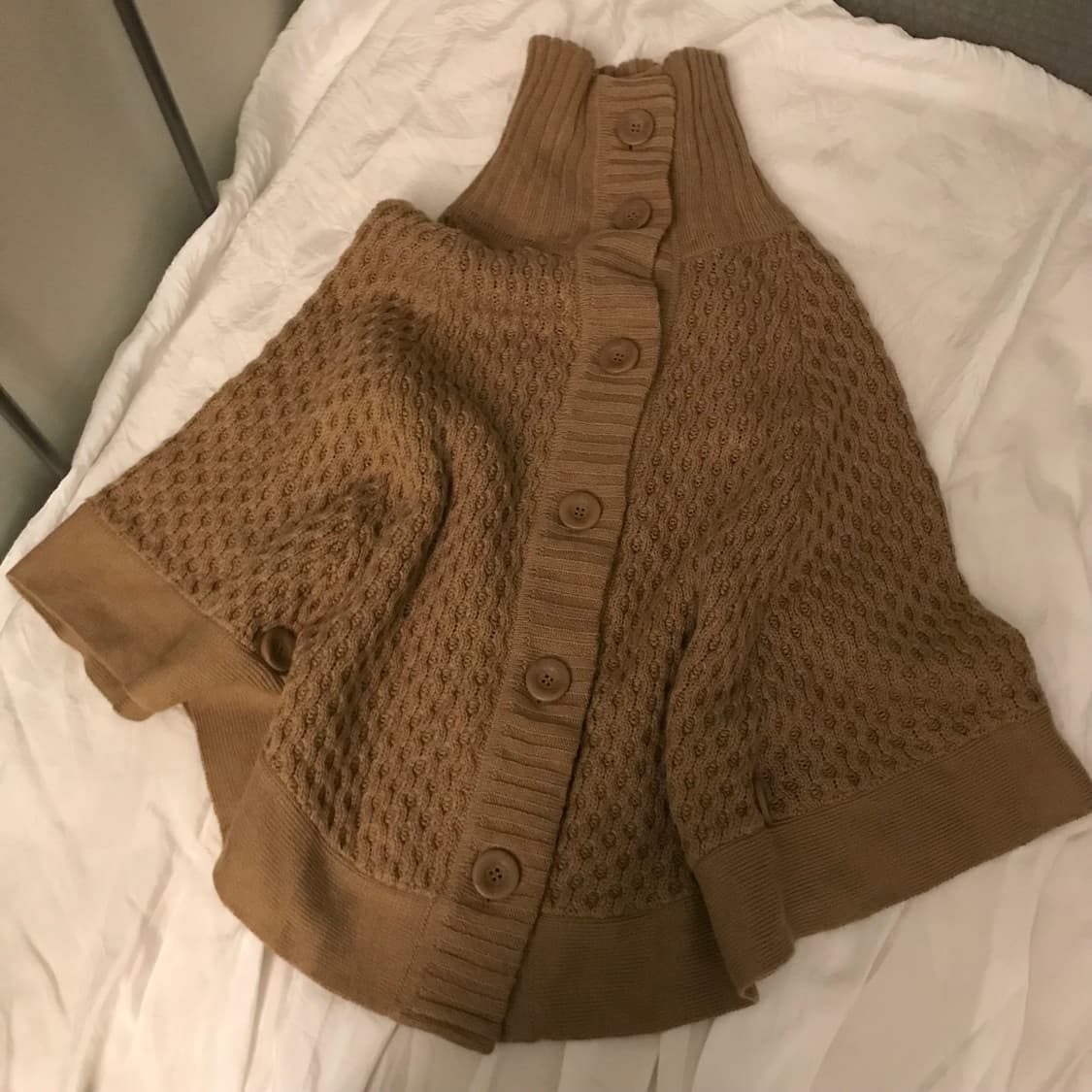 Back Number 라떼갸루 모리걸 하이넥 와플 케이프 판초 상품이미지2