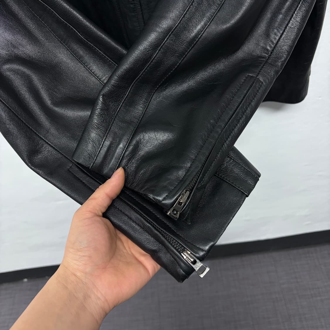 [양가죽] 빈티지 레더 자켓 34 상품이미지6