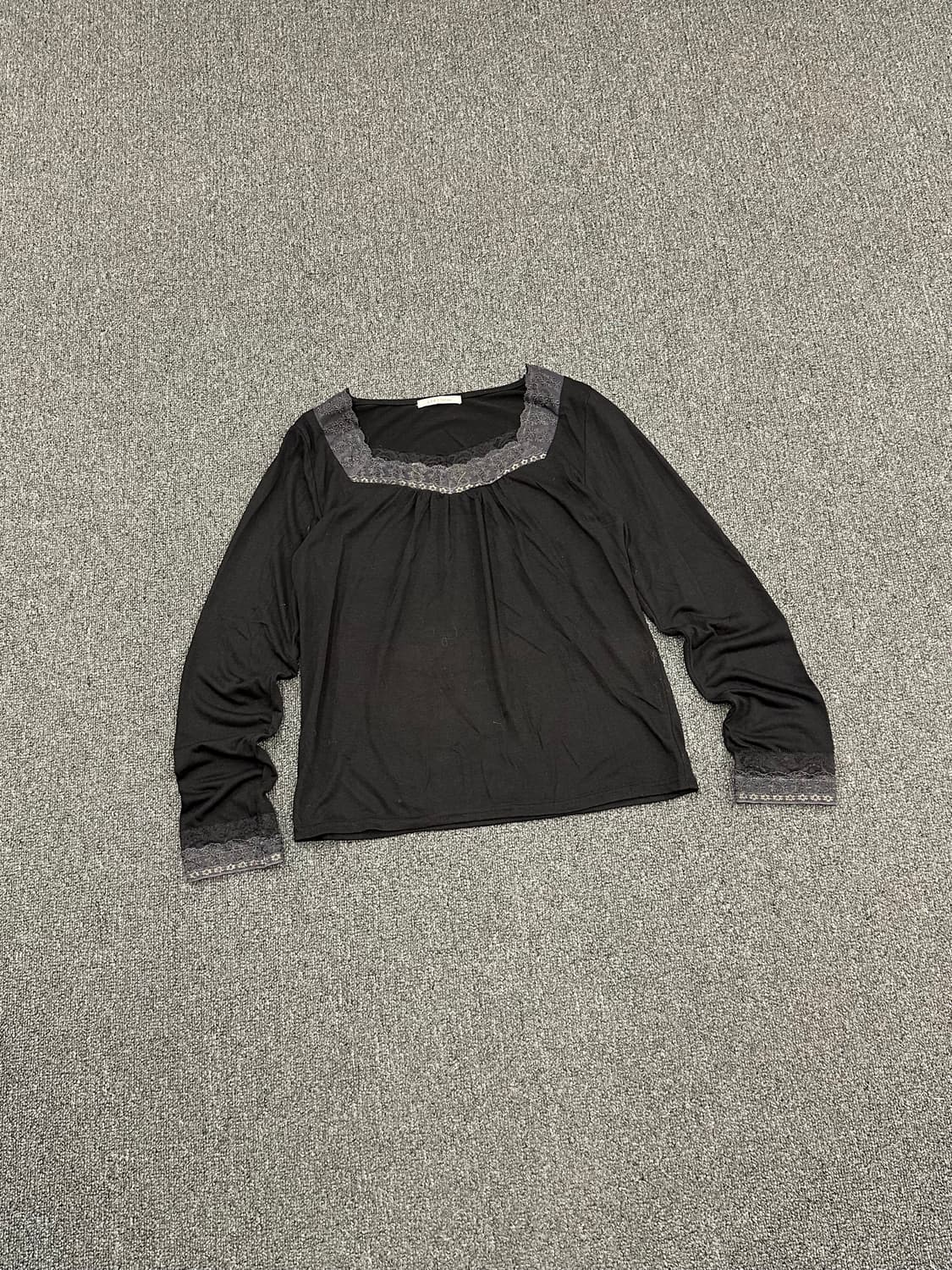 M)Axes Femme vintage 여성 블렉 레이스 긴팔 상품이미지1