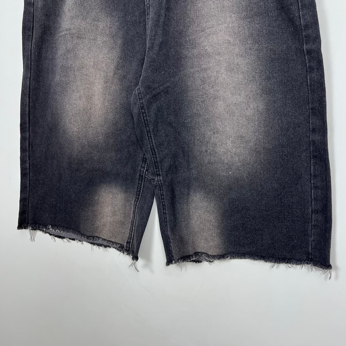 Vintage 빈티지 워싱 커팅 데님 반바지 상품이미지2
