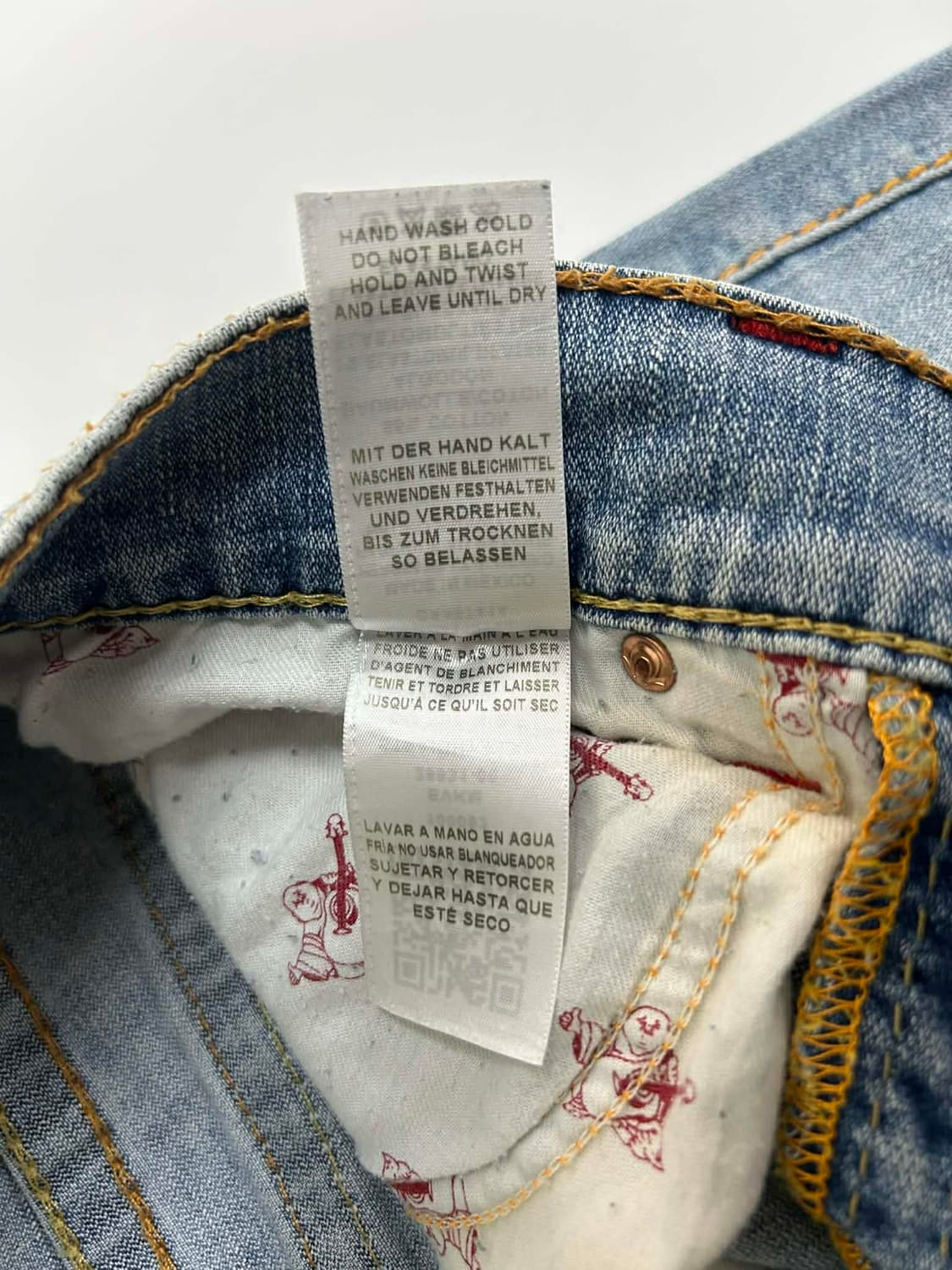 [31] 트루릴리젼 조이 스트레이트 연청 데님 팬츠 상품이미지5