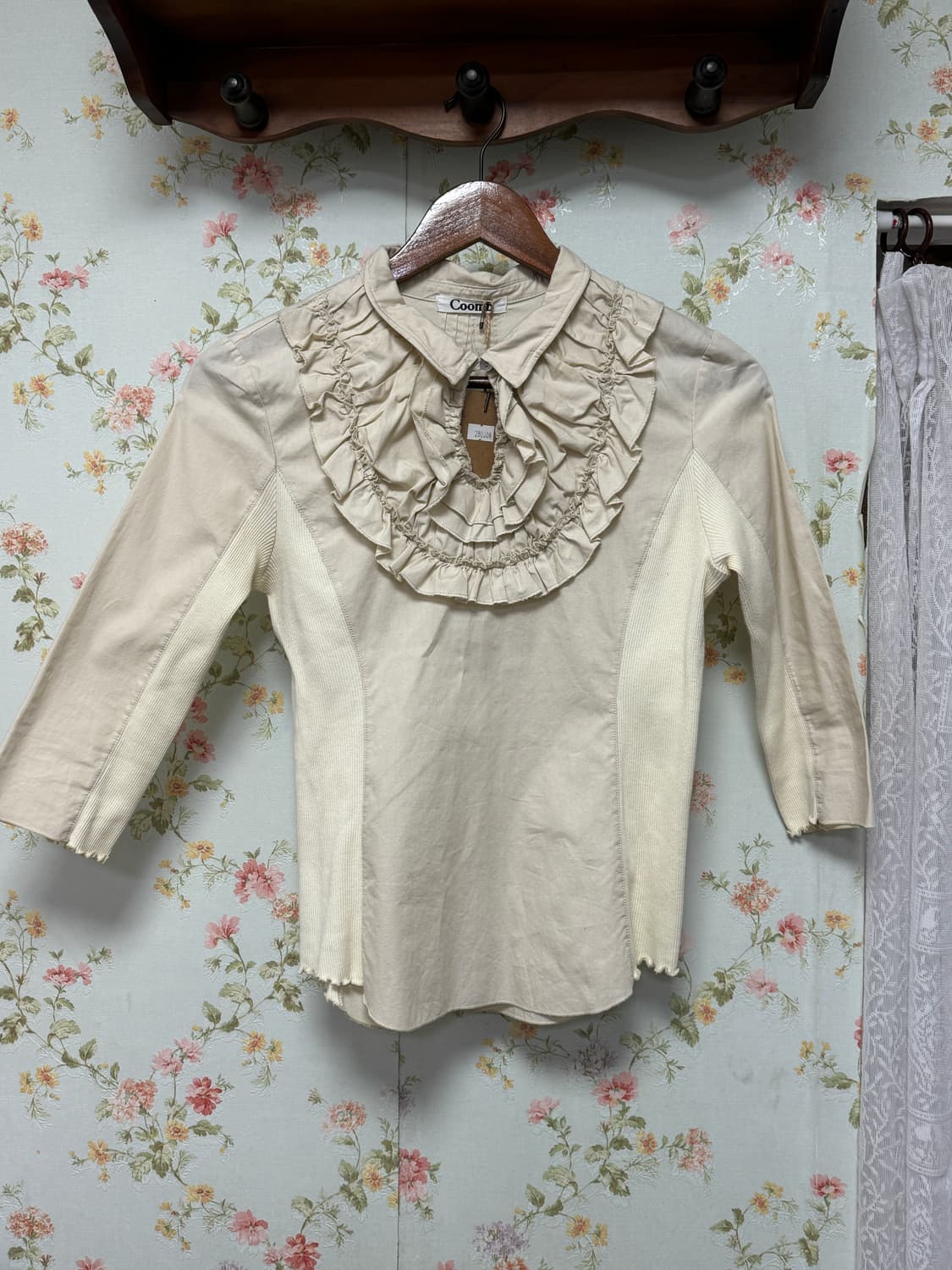 7부 프릴 블라우스 상품이미지1