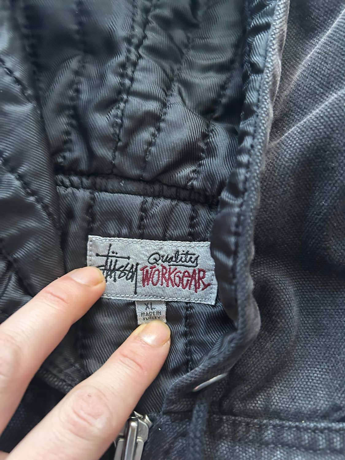 스투시 인슐레이티드 캔버스 워크 자켓 블랙 상품이미지2