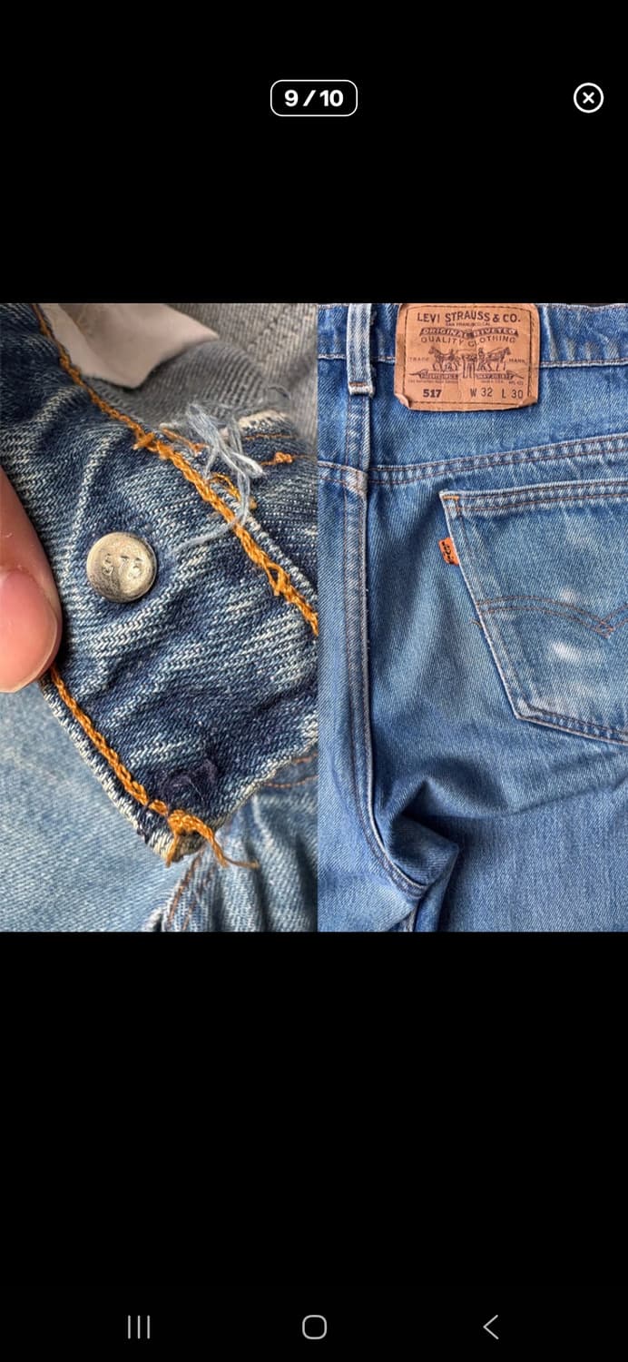 80~90s 리바이스 517 오렌지탭 (표기 32 30) 상품이미지4