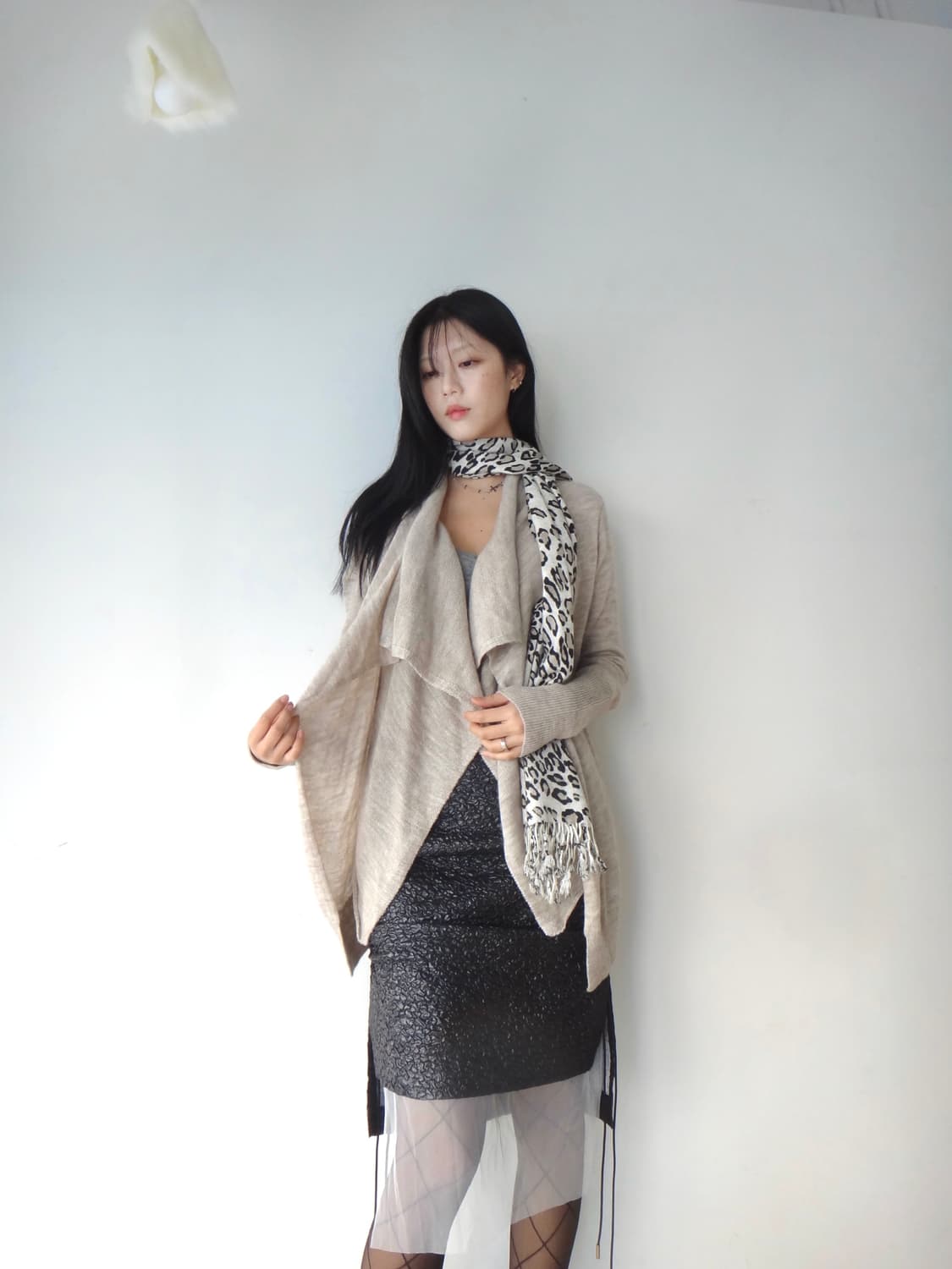 PURE DKNY 2 layered drape cardigan 상품이미지6