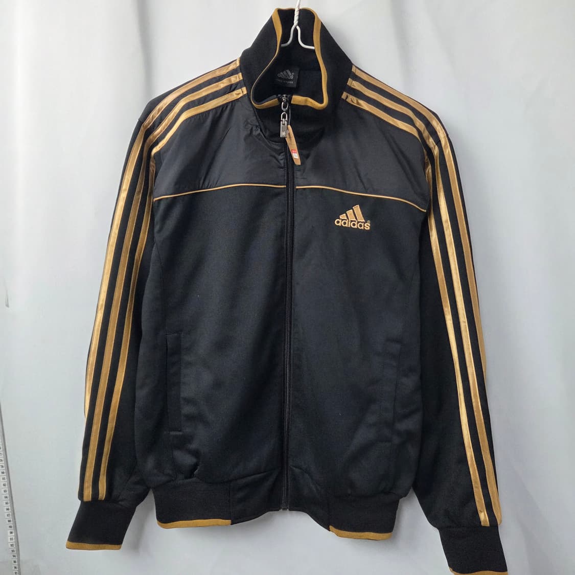 M95(108)/ 아디다스 / 골드 삼선 바람막이 져지 집업 상품이미지1