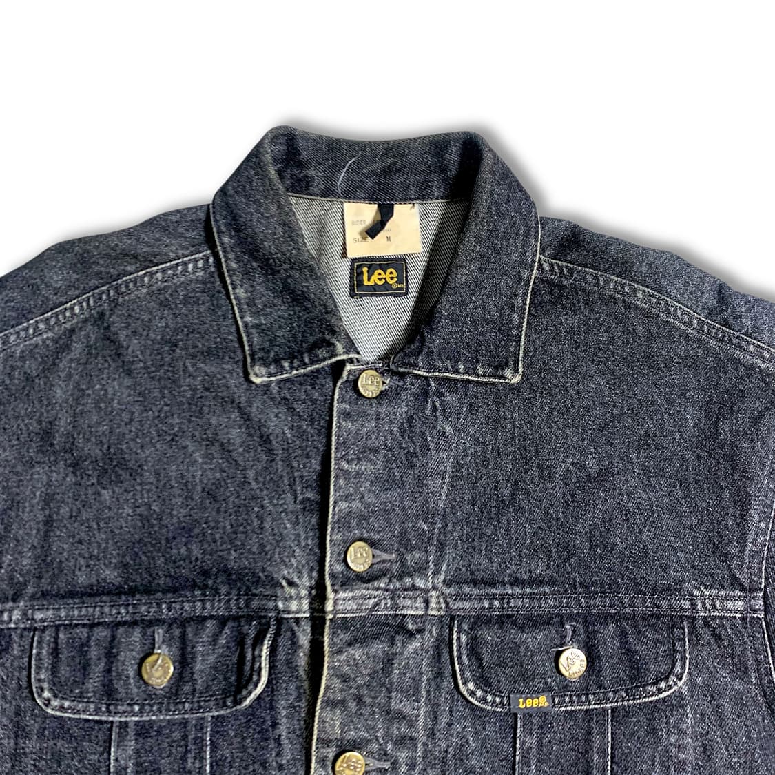 [L] 80s Lee denim black jacket 상품이미지2