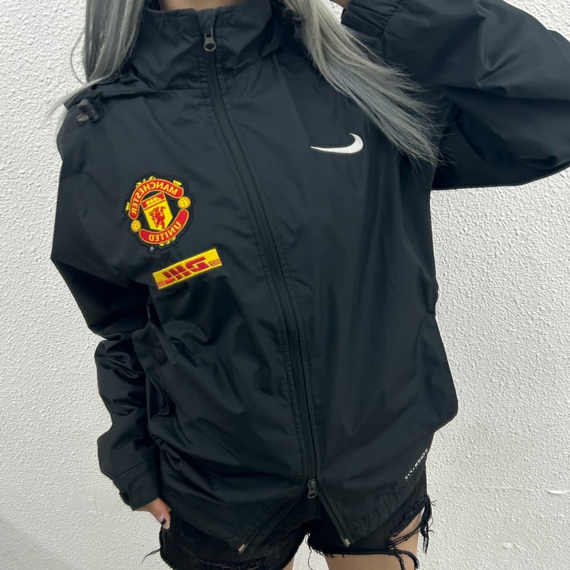 나이키 맨체스터 유나이티드 블랙 후드 바람막이 S 상품이미지2