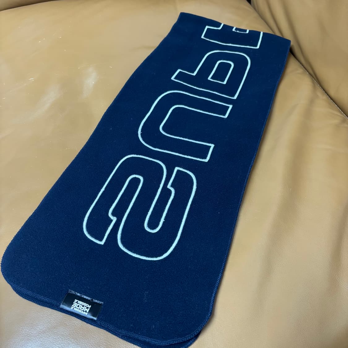 슈프림 머플러 목도리 로고 네이비 상품이미지6