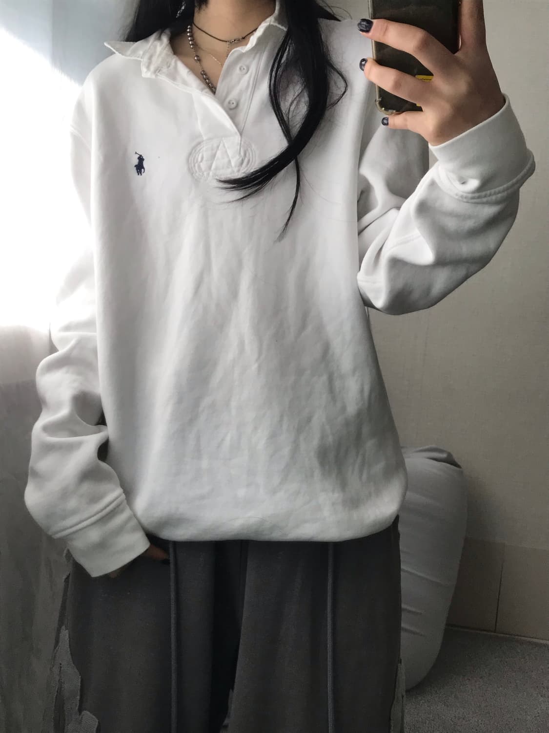 폴로 화이트 럭비티셔츠 상품이미지2