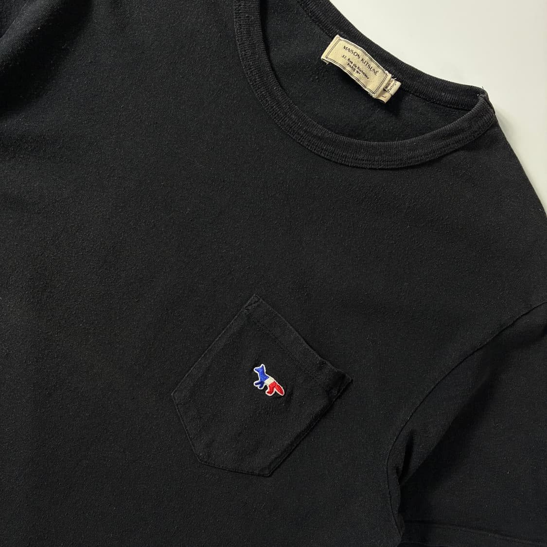 Maison kitsune  메종키츠네 트리컬러 폭스패치 블랙 반팔티   상품이미지2