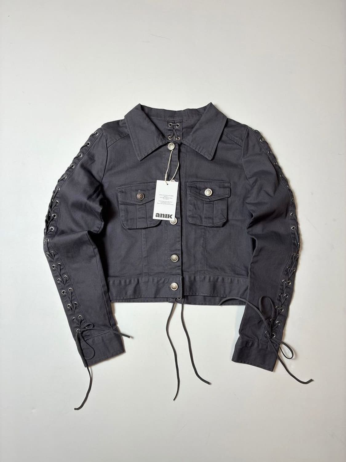 Selected 레이스업 크롭 자켓 PN8334 상품이미지1