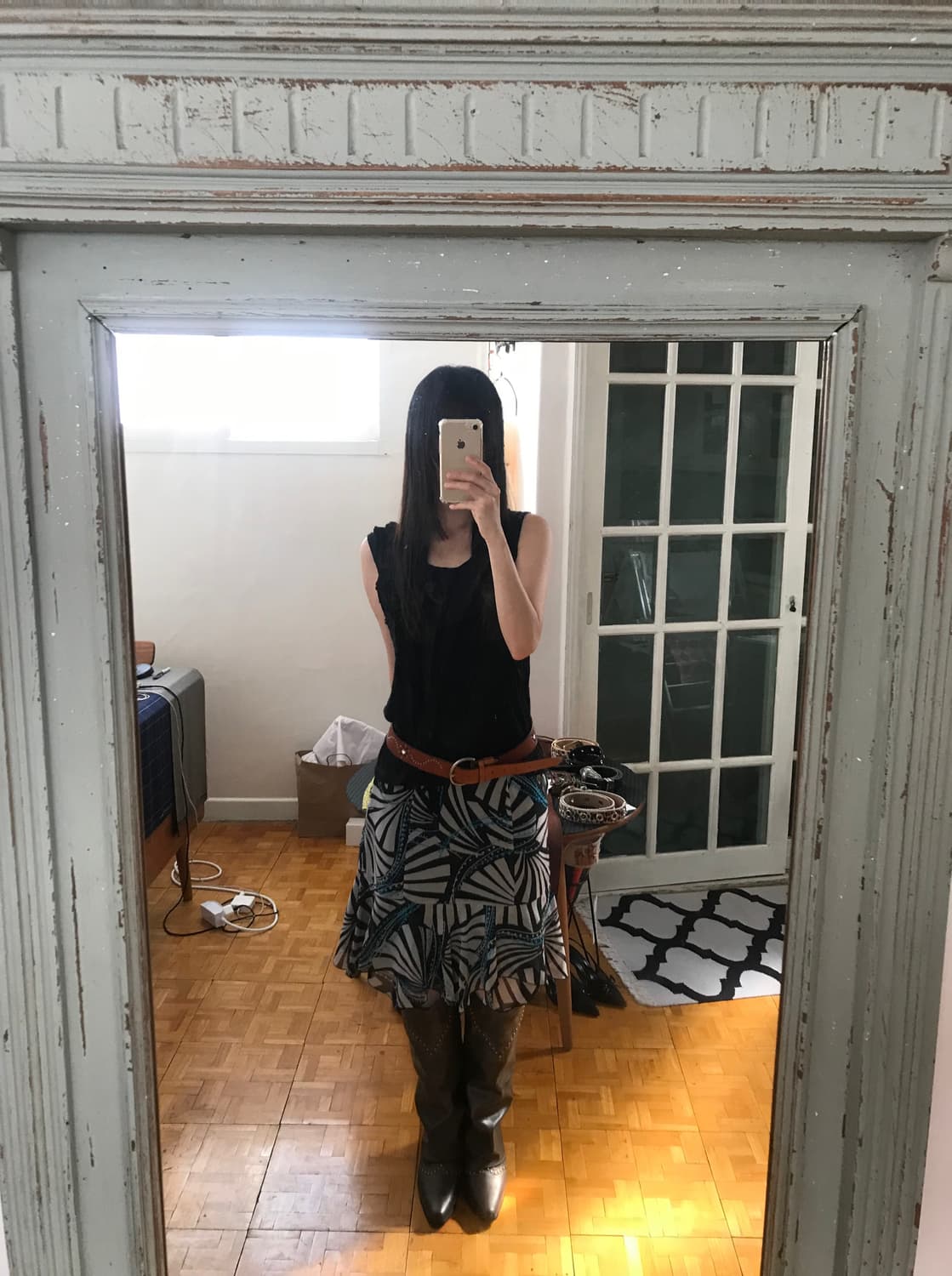 vintage pattern skirt 상품이미지3