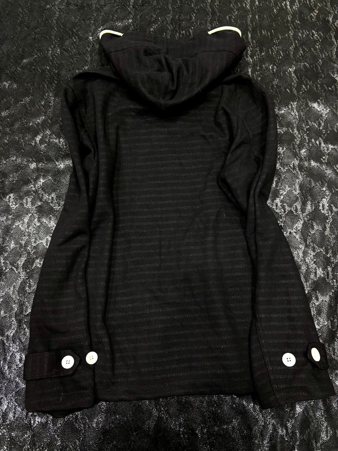 “Vintage” Y2K Stripe White Button Detail 상품이미지5