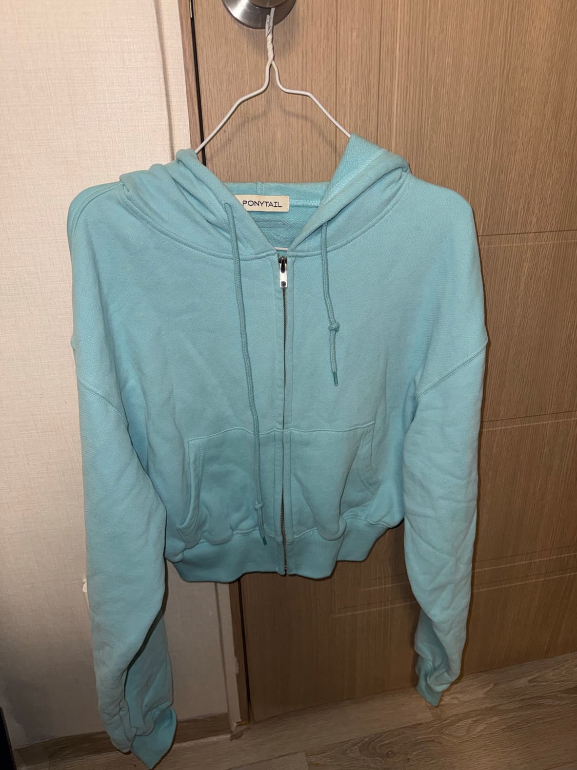 PONYTAIL 후드집업 (sky blue) 상품이미지4