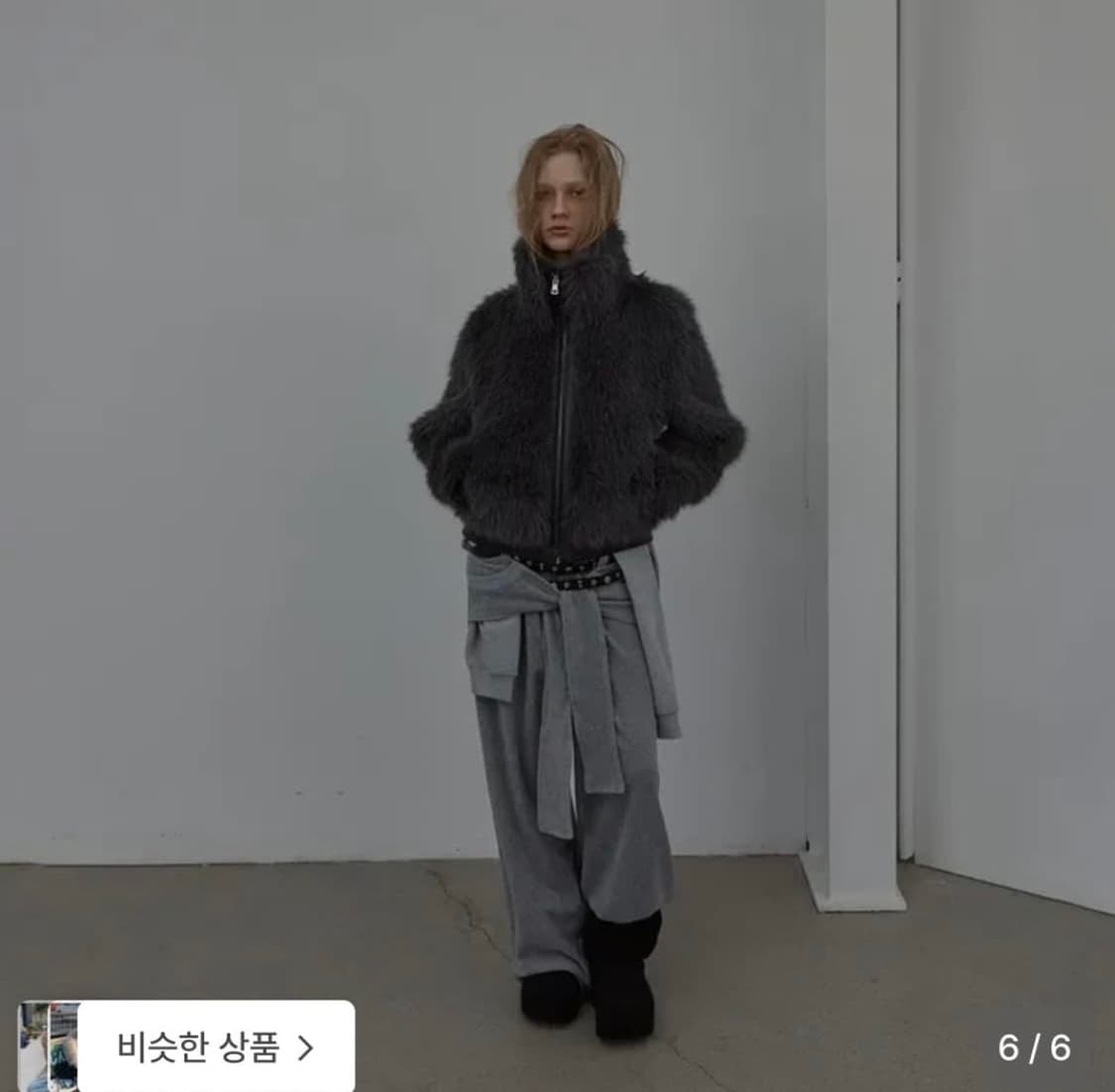 lcdc 퍼자켓 그레이 상품이미지2