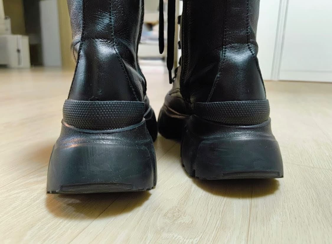 자라 로우힐 러그솔 가죽 부츠 상품이미지5