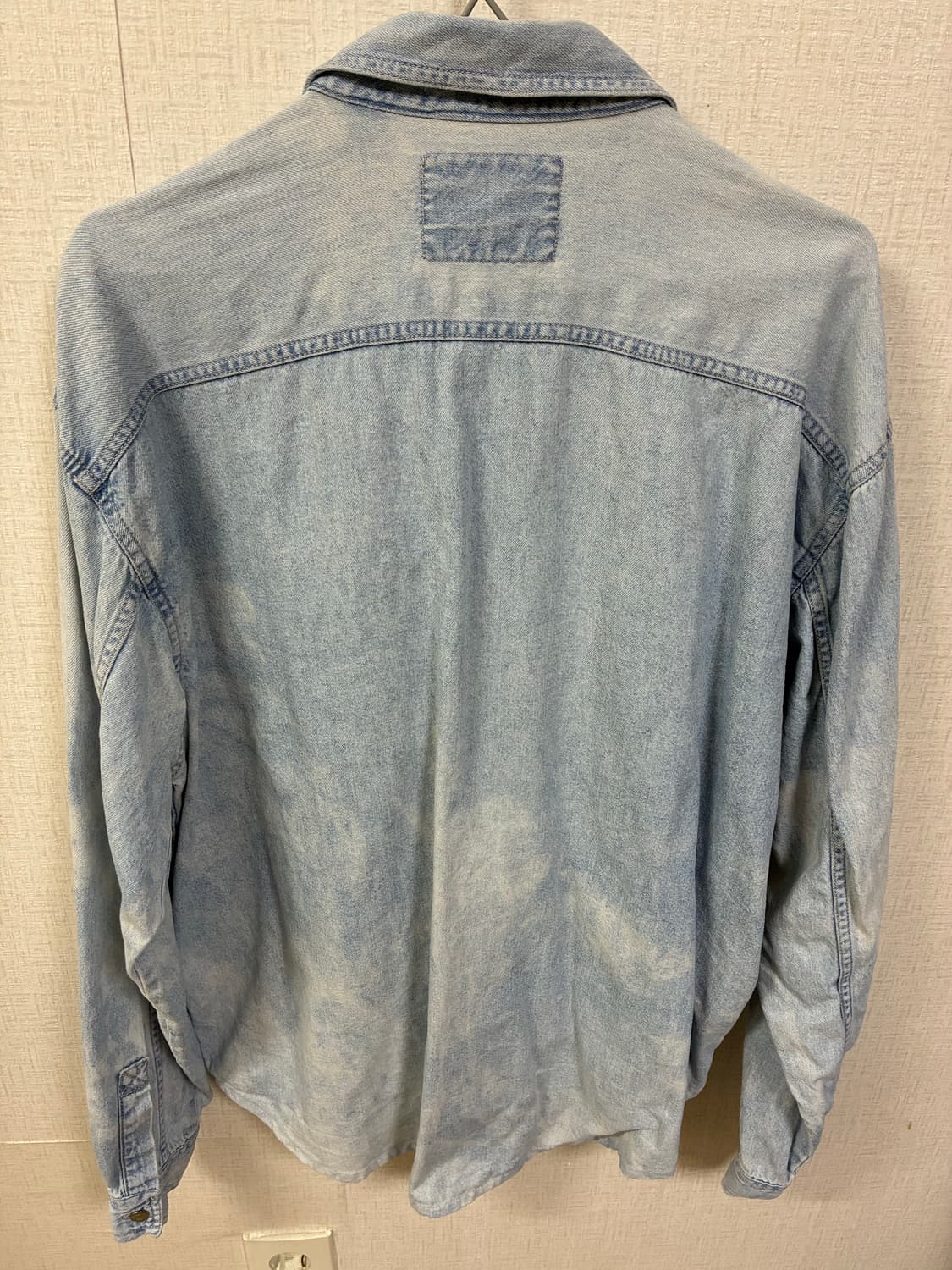 리바이스 워싱 데님 셔츠 웨스턴 셔츠 연청 M 상품이미지4