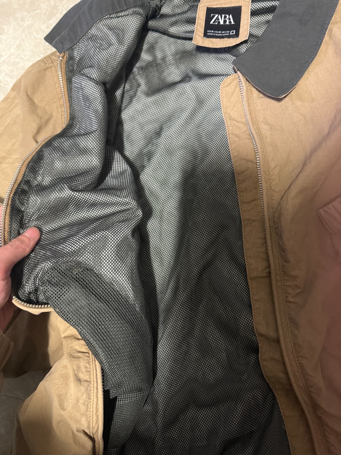 M사이즈 자라 콘트라스트 자켓 카멜 3918/355 상품이미지4