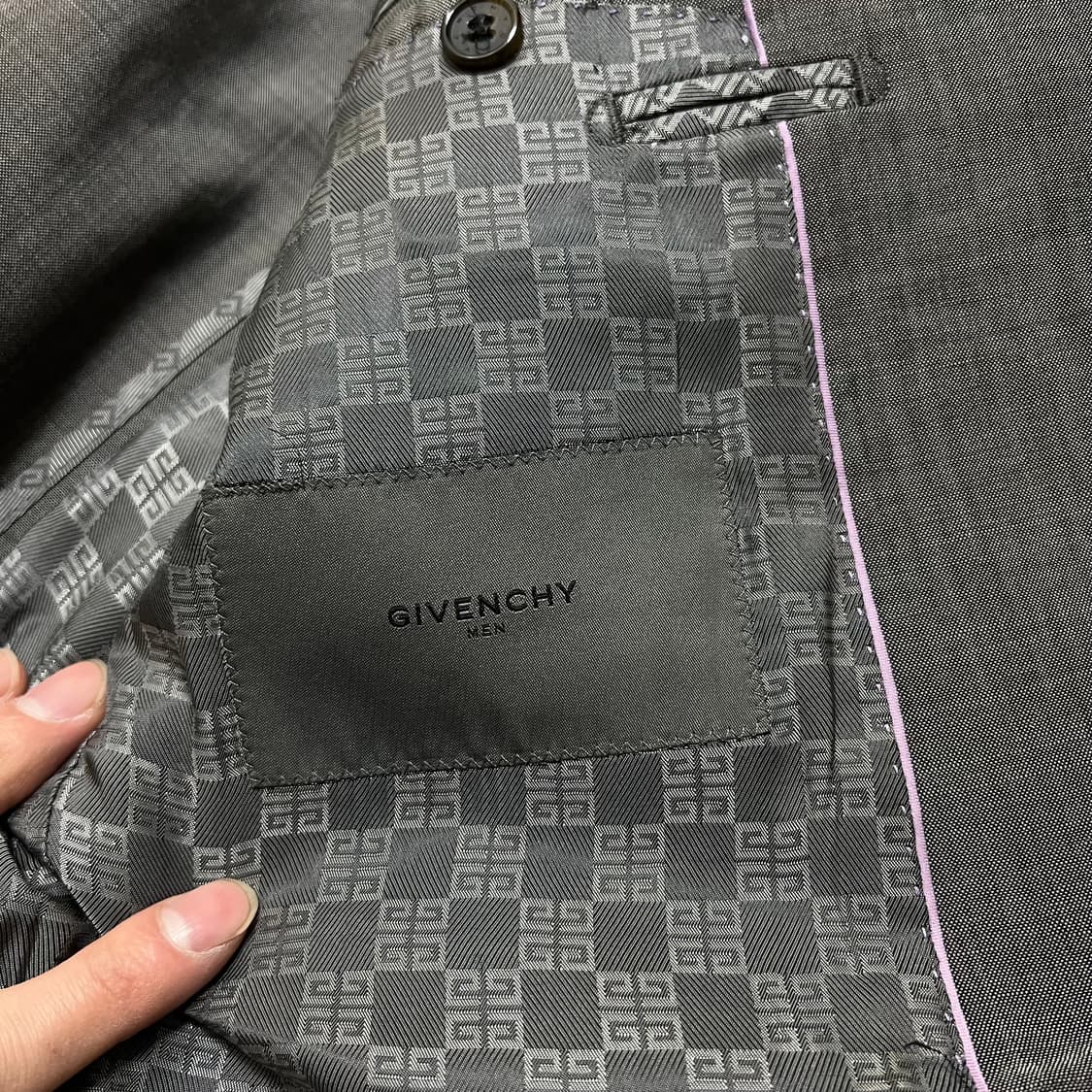 지방시 모헤어 투버튼 싱글 블레이저 정장자켓 [다크 그레이] L/100 상품이미지6