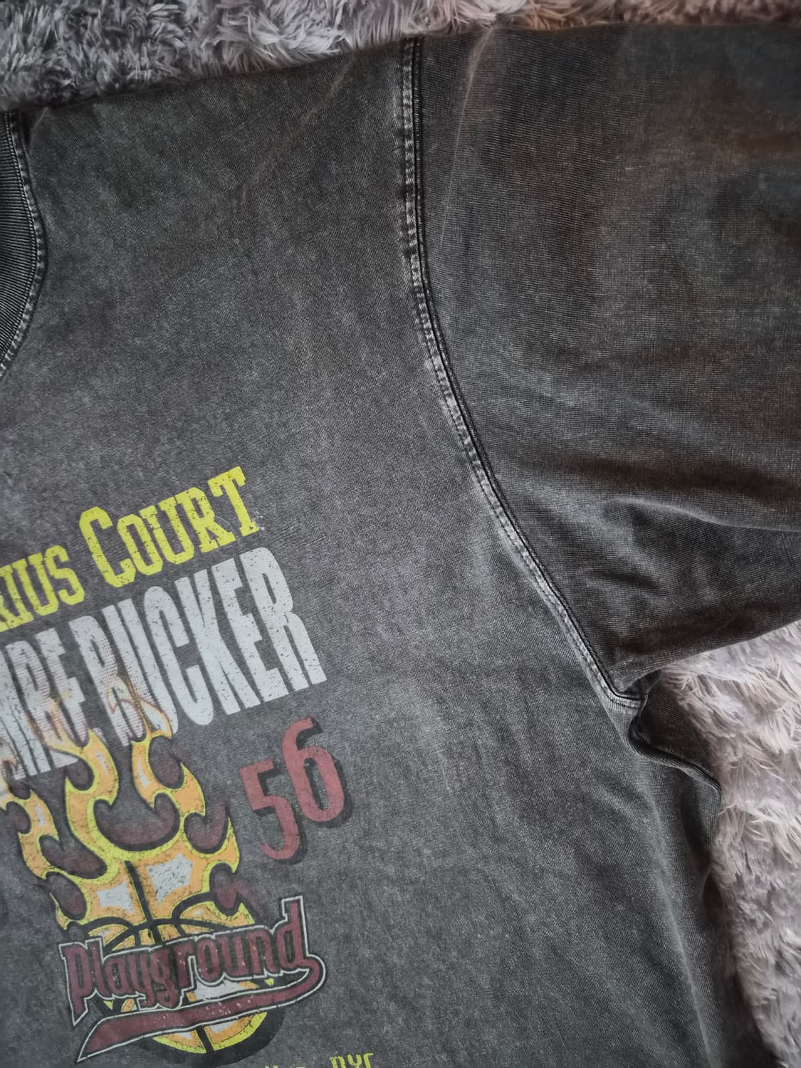 (XL-100) 남성 가먼트 다잉 바스켓볼 롱슬리브 긴팔 티셔츠 상품이미지5
