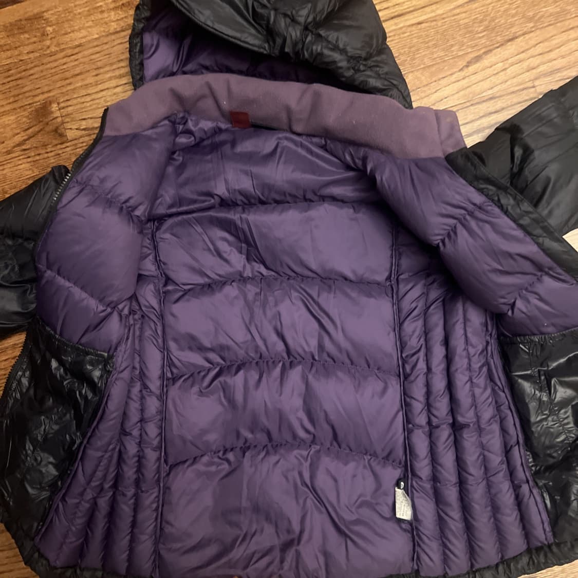 10s 몽벨 EX 라이트 다운 파카 블랙/퍼플 상품이미지2