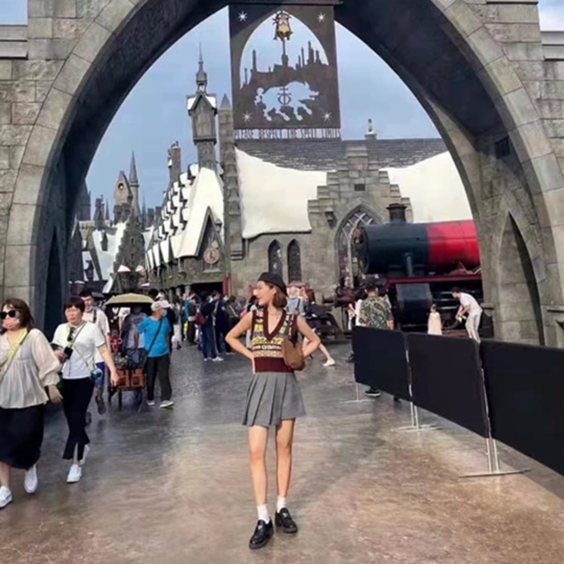 가니 스마일리 로고 자카드 울 베스트 상품이미지2