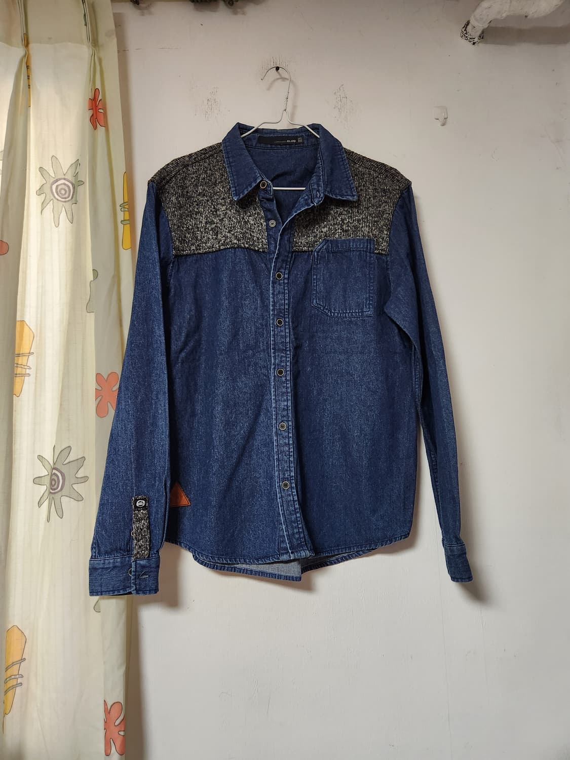 ELOQ 데님 믹스 긴팔 남방 XL(105) 상품이미지1