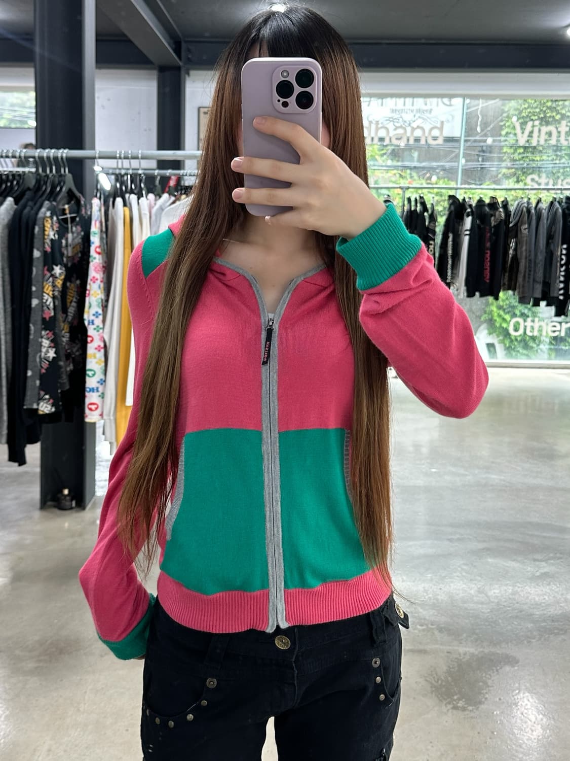 히스테릭글래머 히스걸 스타 루즈 후드집업 상품이미지3