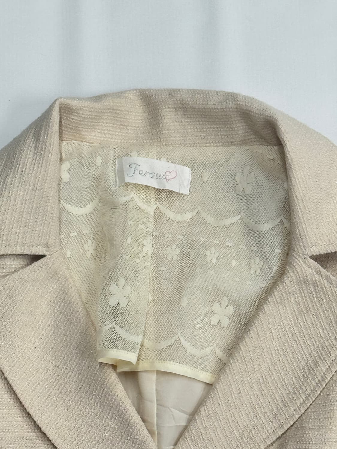 살구맛 Feroux 히메갸루 러블리 레이스 셔링 백포인트 자켓 페어리 상품이미지4