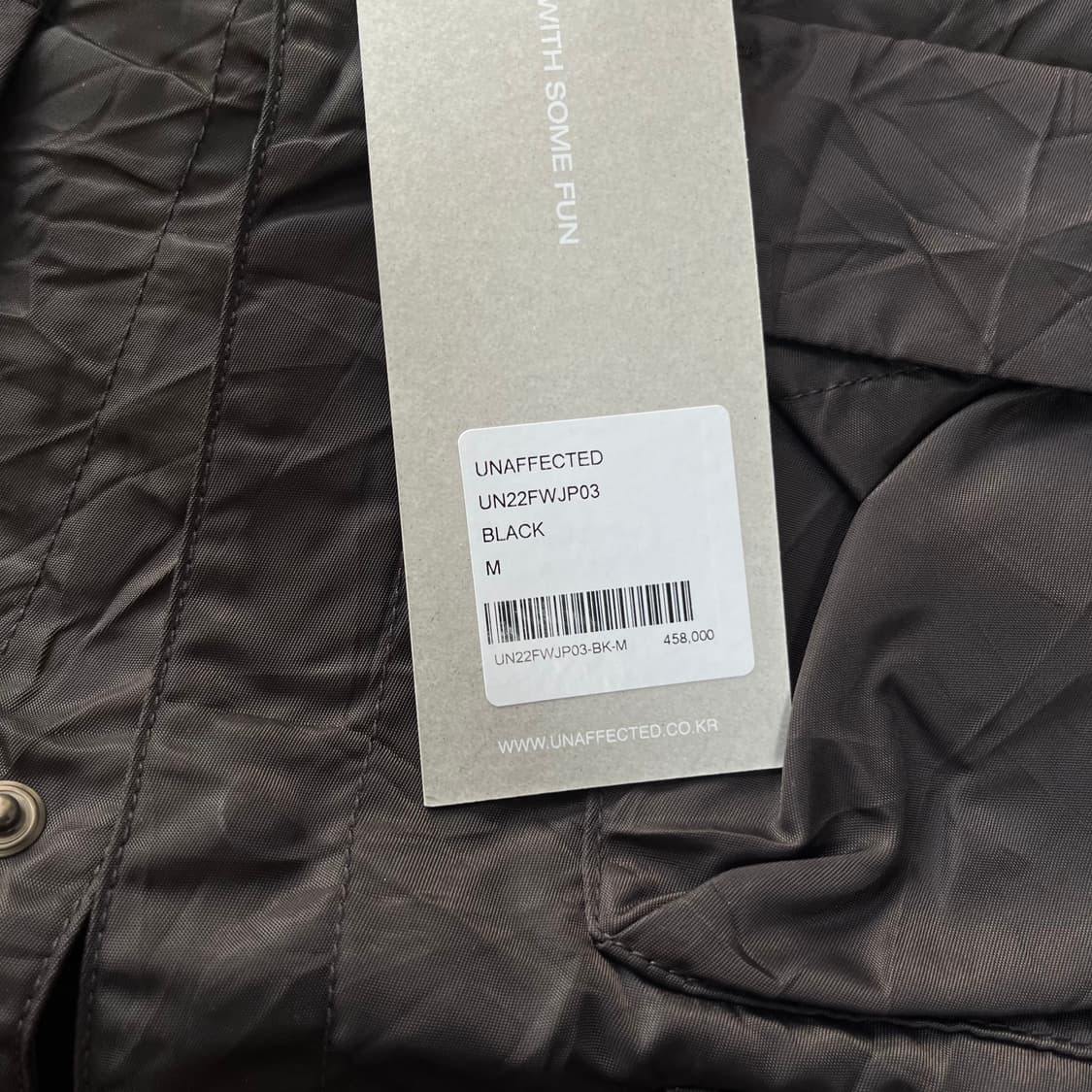 새상품)언어펙티드 레이어드 피셔맨 점퍼 블랙 상품이미지5