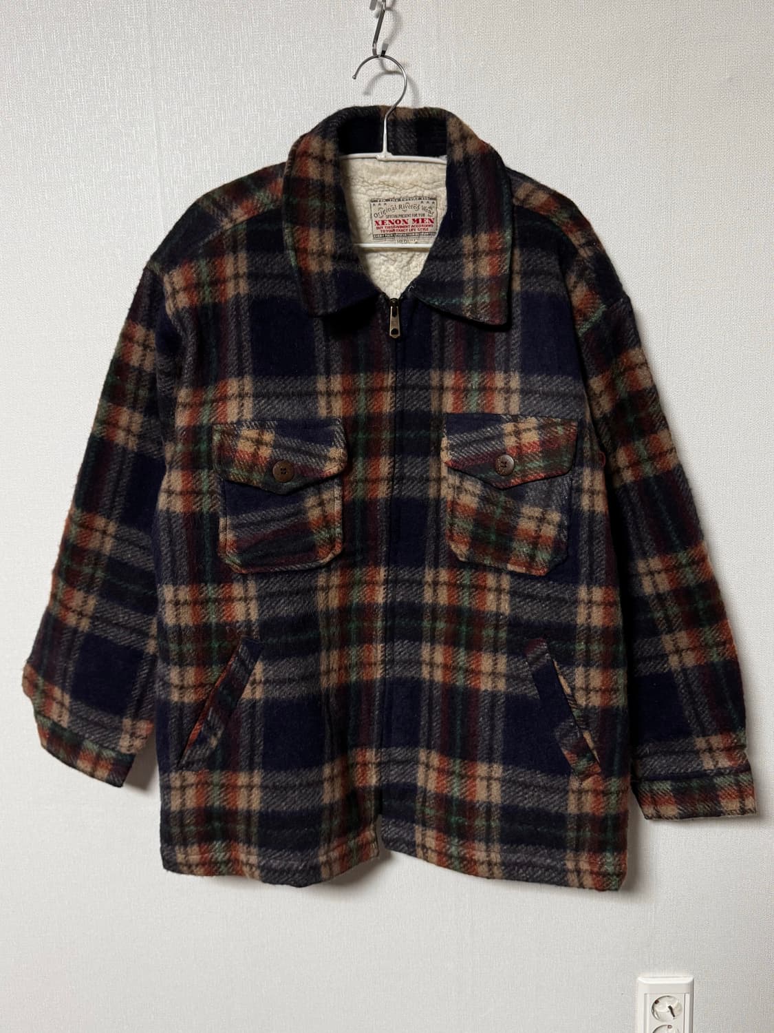 XENON MEN 빈티지 체크 울 쉐르파 자켓 상품이미지2