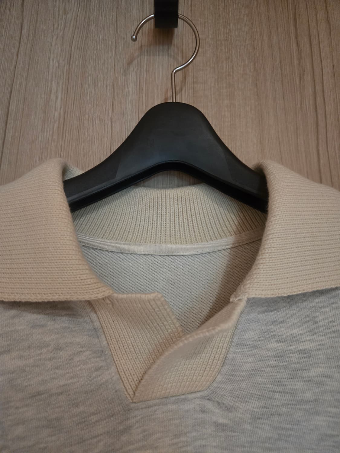 타임옴므(TIME HOMME) 니트 카라 배색 스웨트셔츠 (100 사이즈 상품이미지2