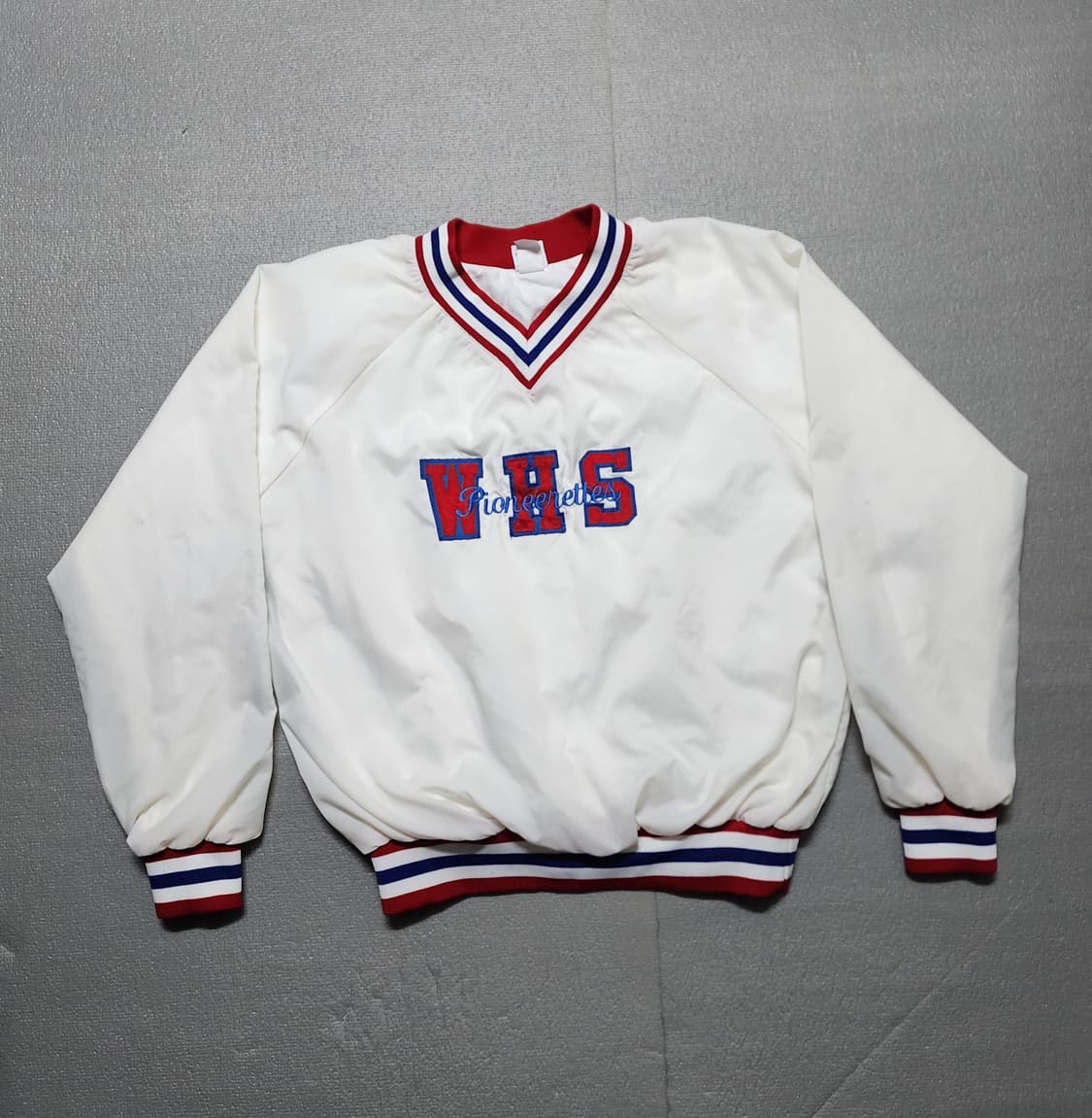 USA 80~90's Varsity 브이넥 나일론 웜업 바람막이 상품이미지1