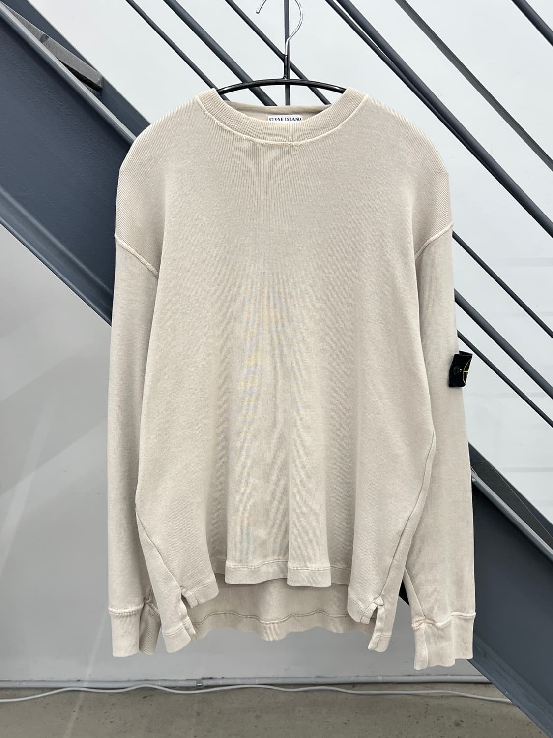 스톤아일랜드 00s 와펜 탄베이지 코튼 니트 상품이미지1