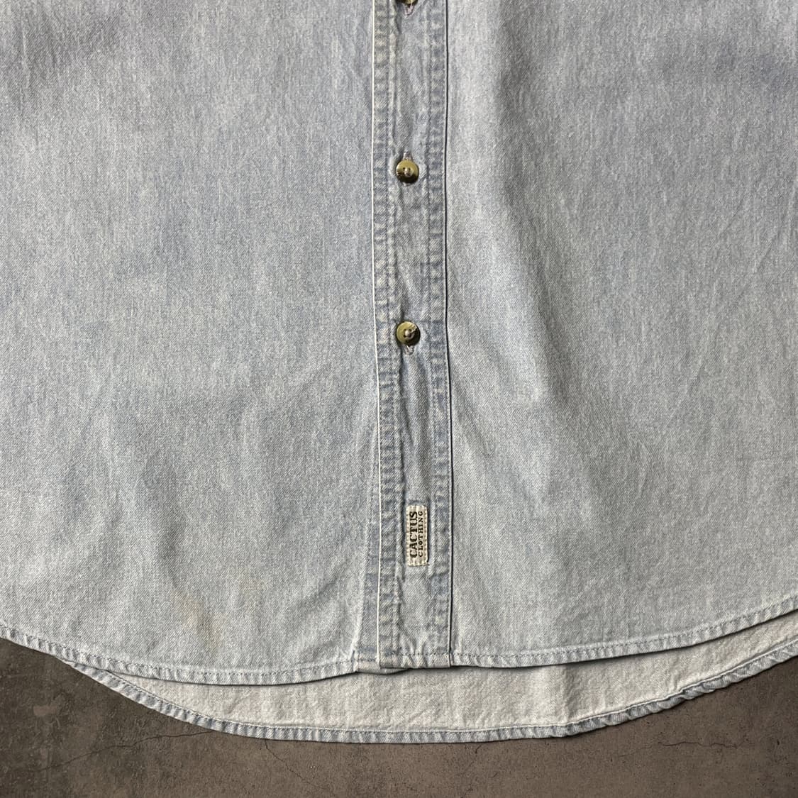 CACTUS 빈티지 다운버튼 코튼 데님 셔츠 A00688 상품이미지4