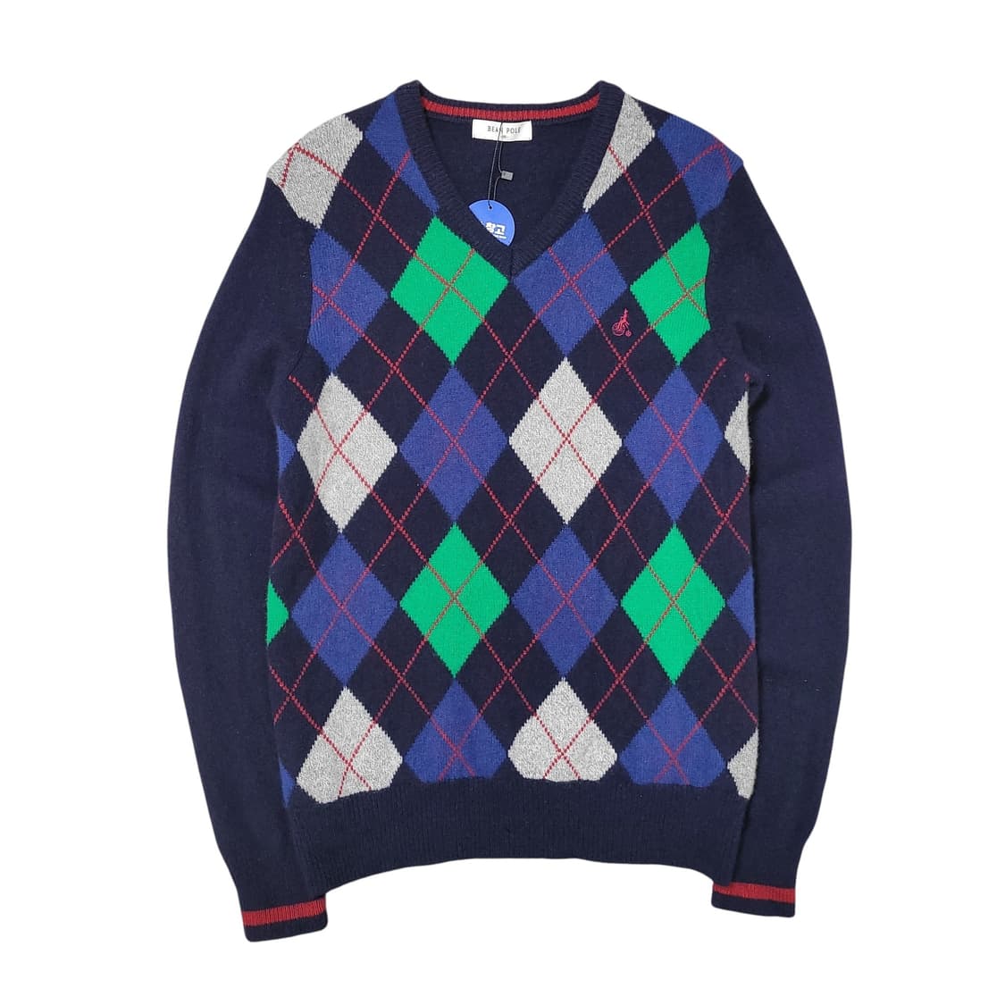 빈폴 아가일 패턴 니트 엘보 패치 상품이미지1