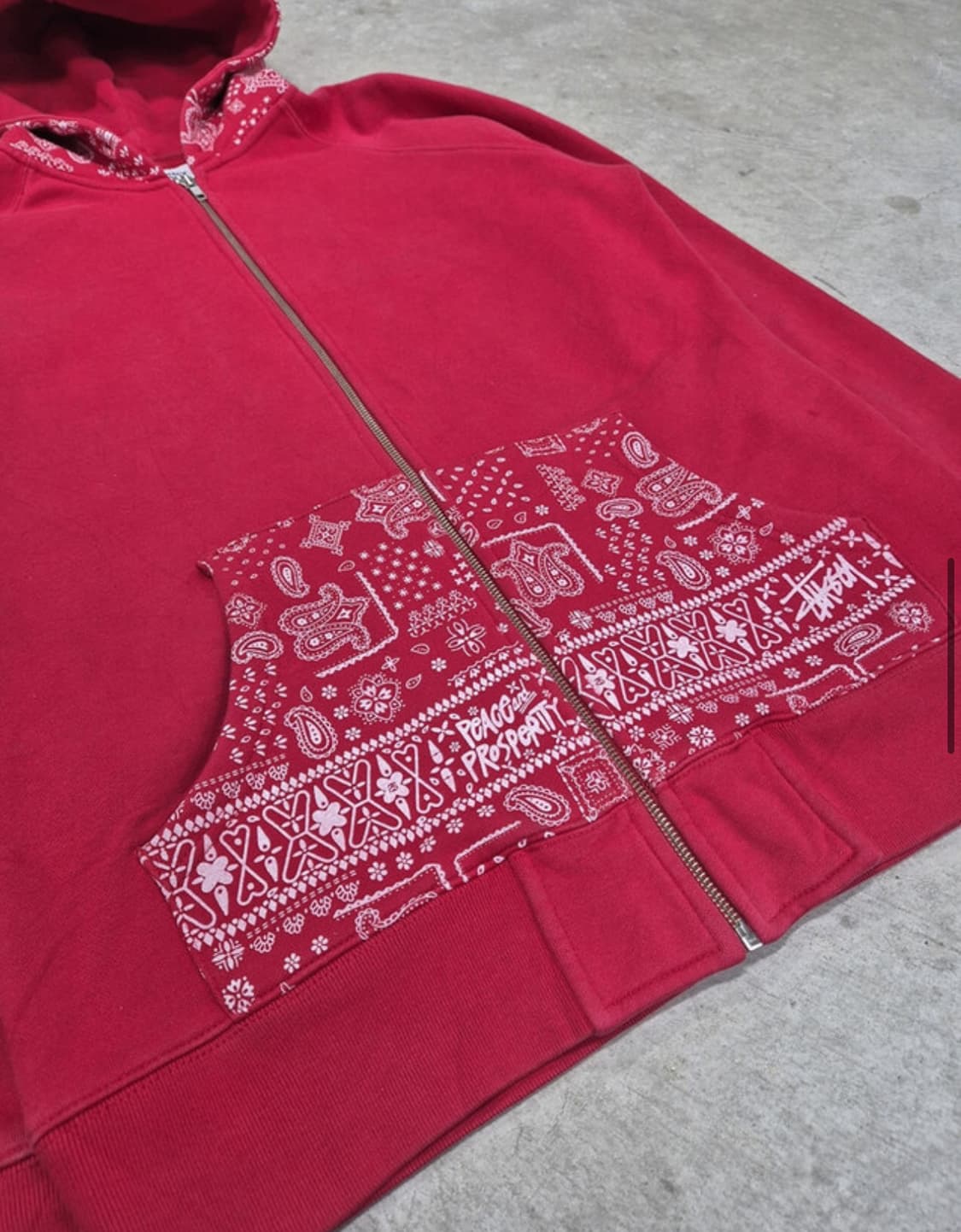 스투시 페이즐리 패턴 후드 상품이미지4