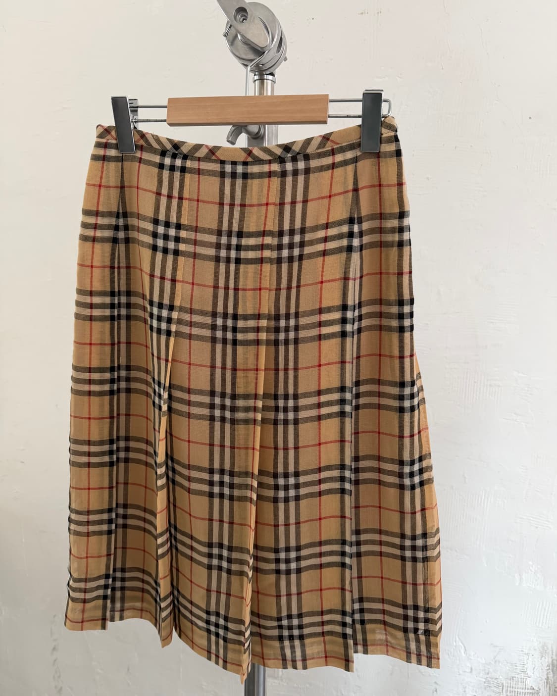 Burberry 버버리 블루라벨 노바체크 린넨 플리츠 스커트 상품이미지2