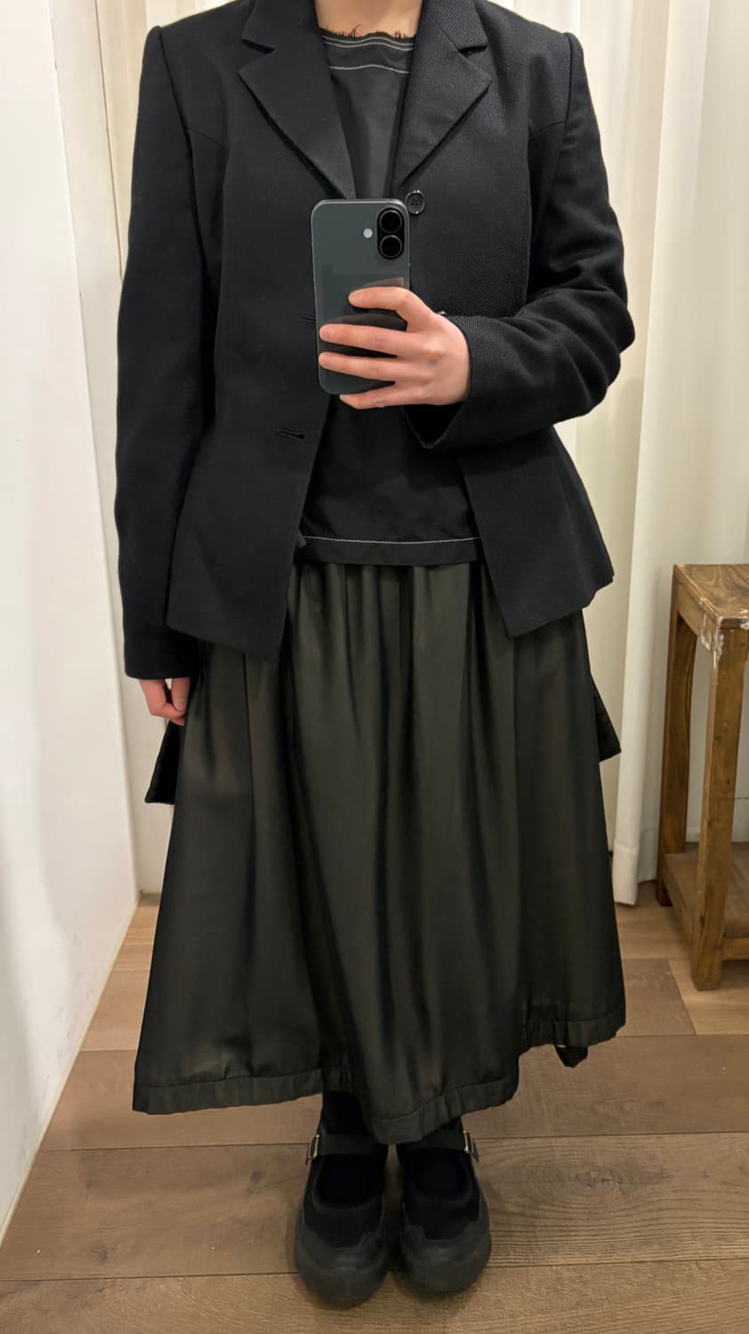 90's Cutting Line Felt Wool Jacket 상품이미지2