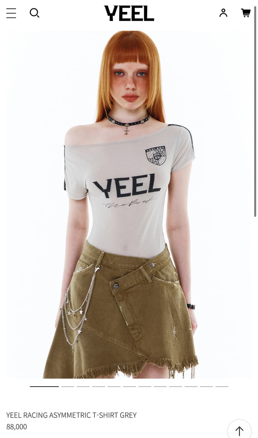 Yeel RACING ASYMMETRIC T-SHIRT GREY 상품이미지1