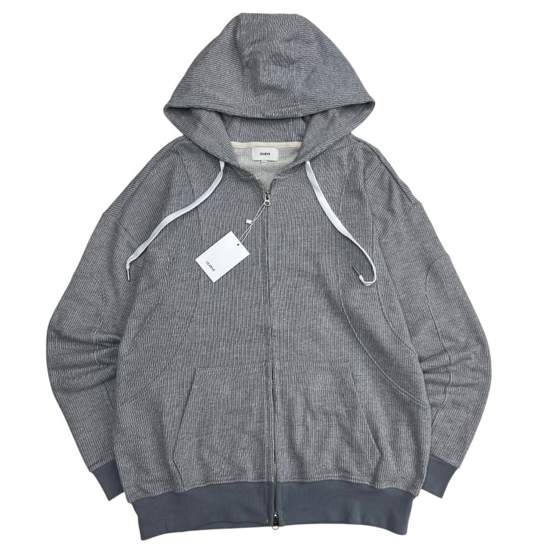 르아브 그레이 니트 후드집업 M 상품이미지3