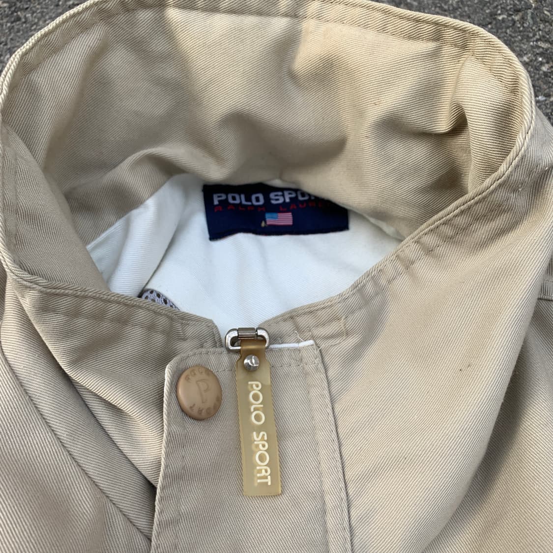 90 폴로 스포츠 대장급 스펠아웃 트랙자켓 바람막이 올드스쿨 점퍼 XL 상품이미지9