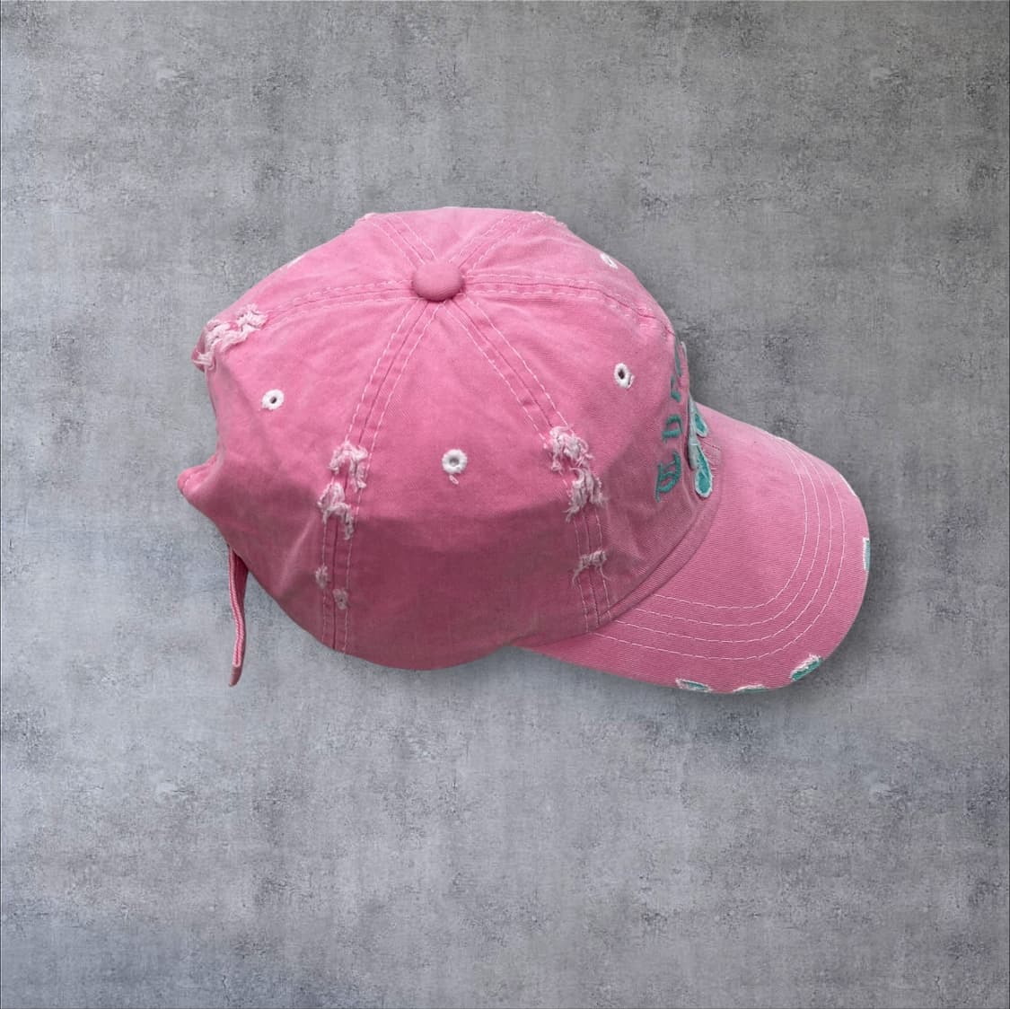 트래셔 y2k 로고 핑크 볼캡 상품이미지3