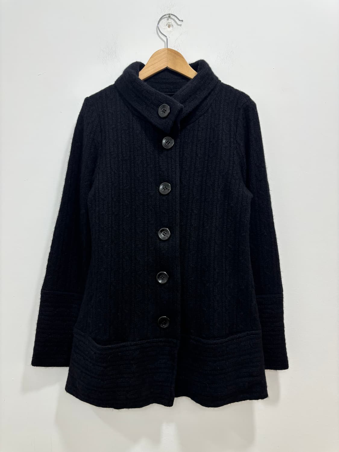 Baroque 검정 케이블 니트 자켓 코트 상품이미지5