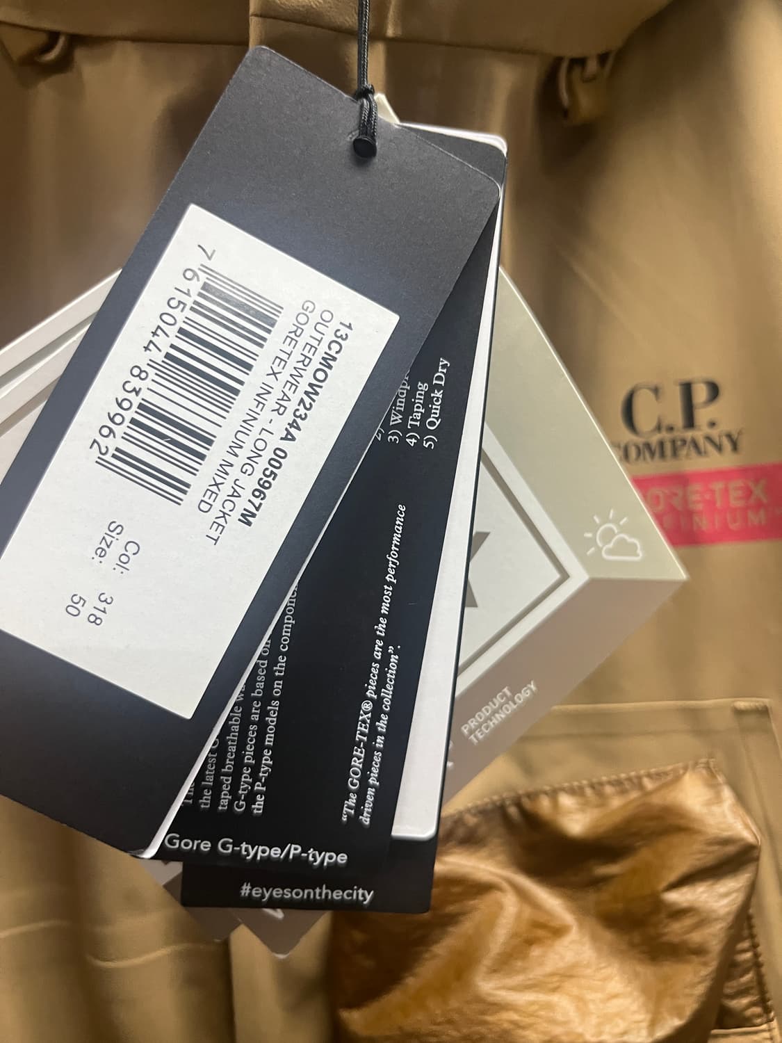 CP 컴퍼니 고어텍스 인피니엄 3L 피쉬테일 파카 100 상품이미지8