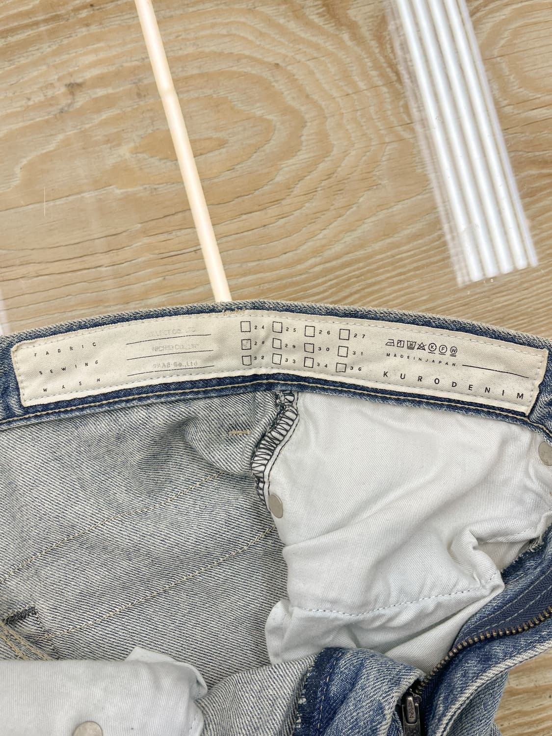 쿠로 백 스티치 데님 팬츠 상품이미지6